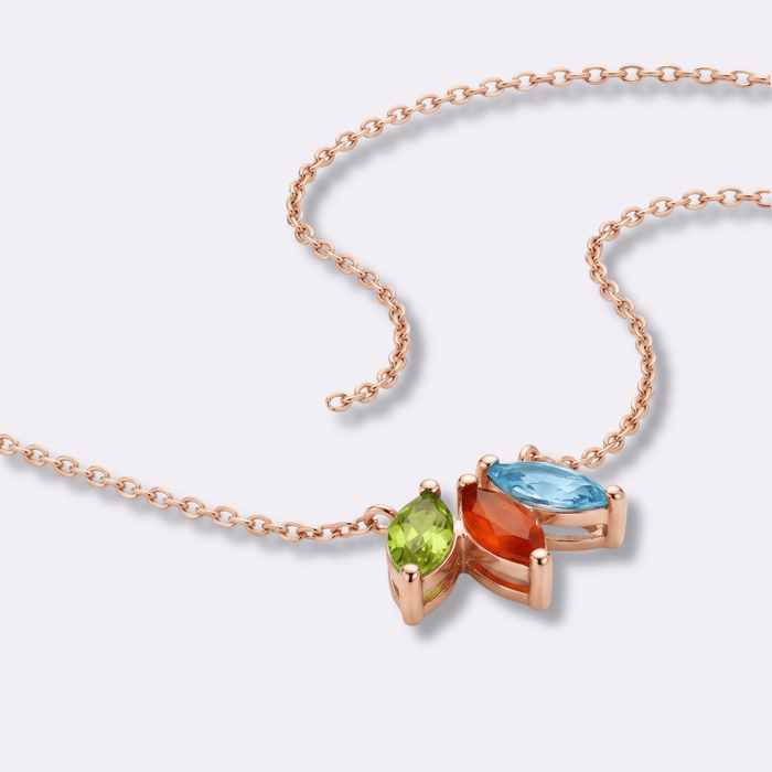 Prismelle Bloom Marquise Stone Necklace - Ornaments Co - 18K Gold Plated
