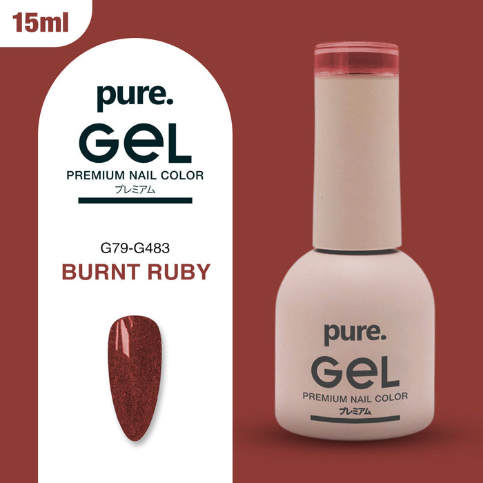 Pure Gel Premium Nail Color Burnt Ruby 15ml