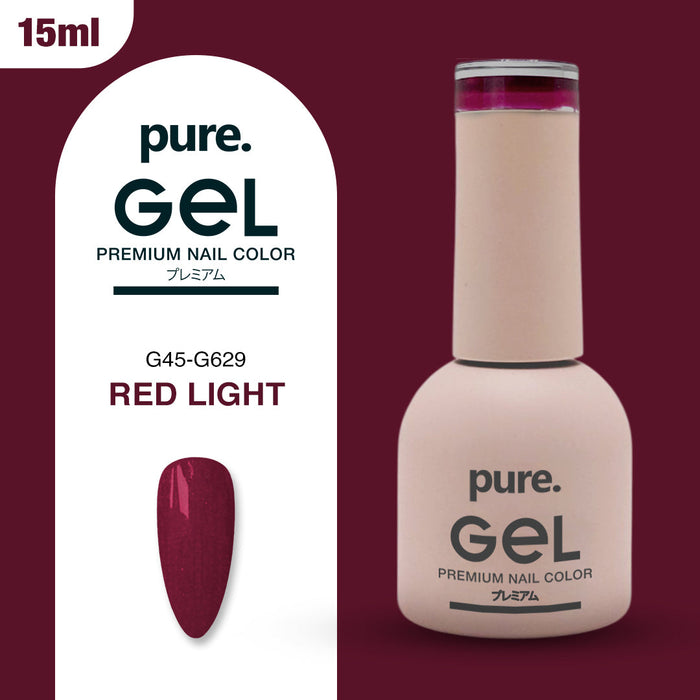Pure Gel Premium Nail Color Red Light 15ml