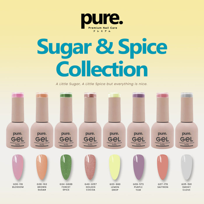 Pure Gel Premium Nail Color Sugar and Spice Collection Bundle