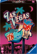 Board game box for 'Las Vegas' by Ravensburger with colorful design and dice characters.