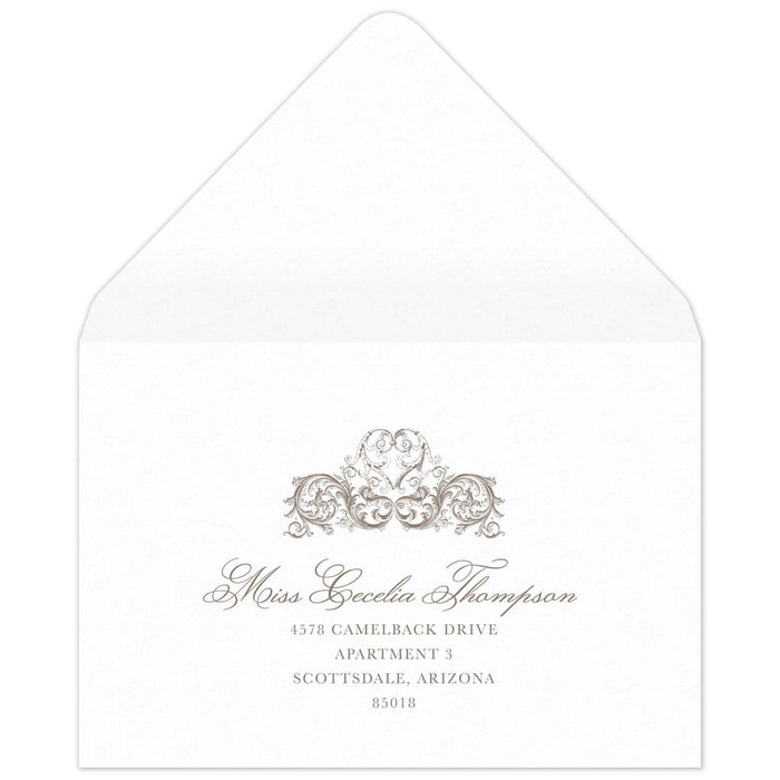 Rococo Reply Card Envelope