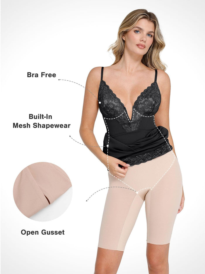 Shapewear dress with built-in mesh by Popilush® for a comfortable fit.