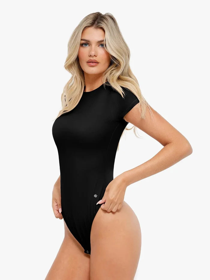 Popilush® Shapewear Cloudsense Short Sleeve Crew-Neck Bodysuit