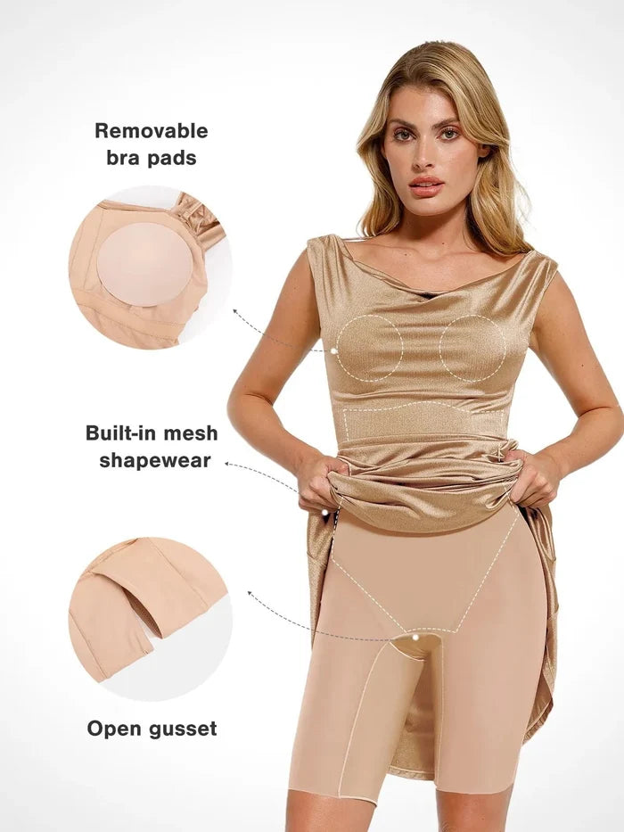 Popilush® Shapewear Convertible Shine Sculpting Mermaid Dress