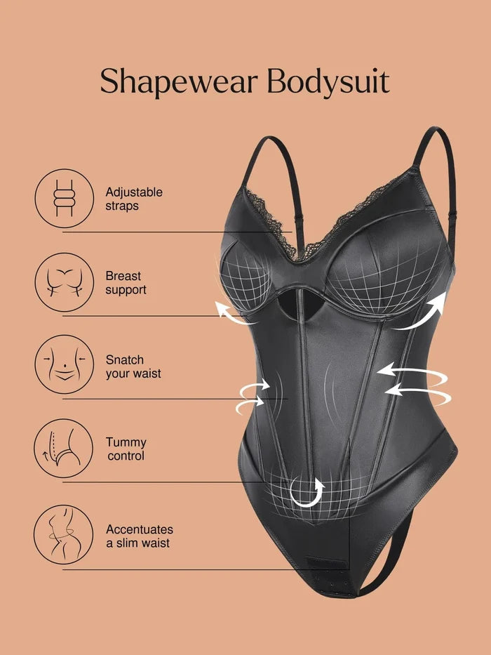 Popilush® shapewear bodysuit for tummy control and a slim waist.
