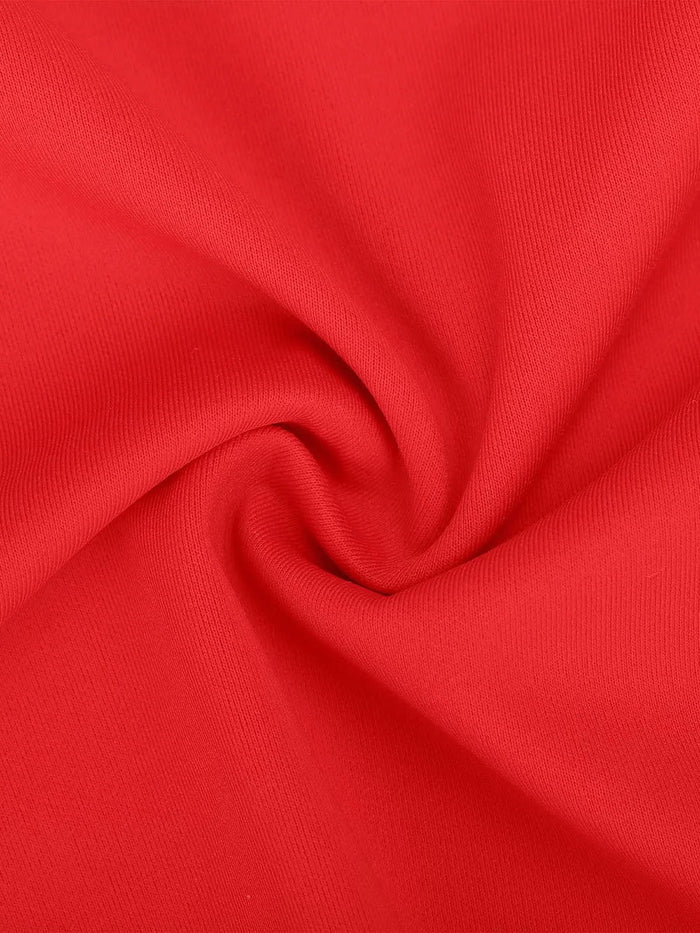 Red fabric detail of Popilush® shapewear; showcasing the soft texture and material.