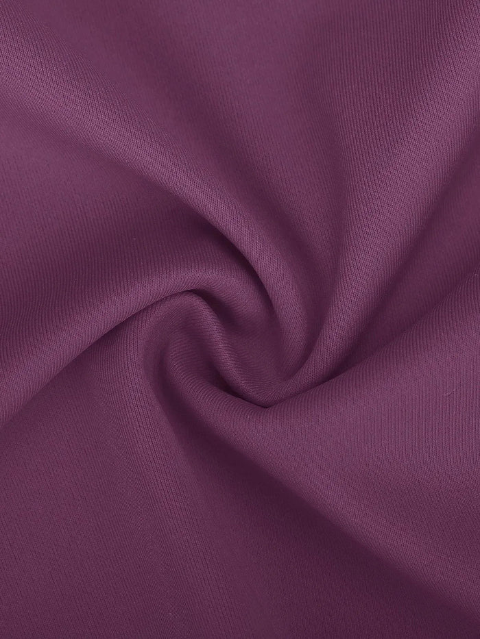 Close-up of burgundy fabric from Popilush® midi dress, part of the shapewear collection