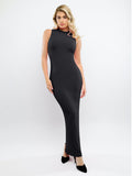 Popilush® black maxi dress: Slimming and elegant design