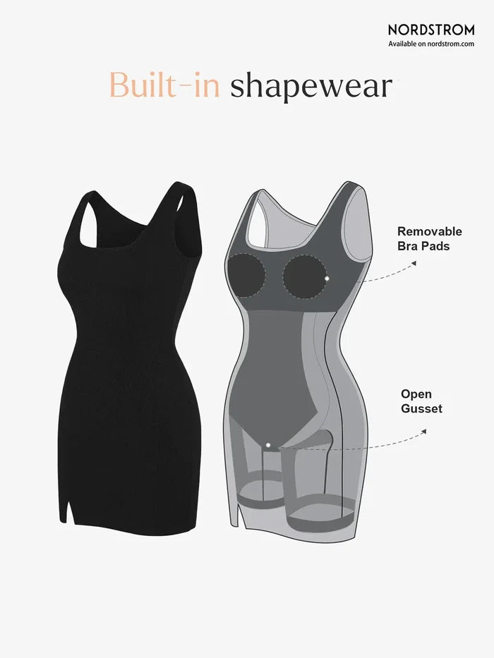 Popilush® Bodycon Summer Dress Shapewear Modal Sculpting Mini Tank Dress