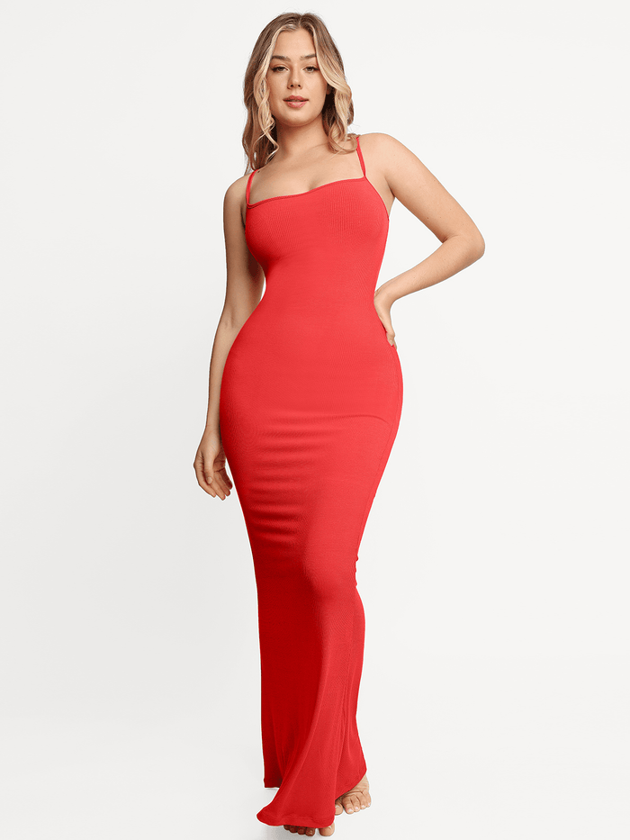 Popilush® Bodycon Party Cocktail Loungewear Red / XS Shapewear Modal Slimming Maxi Slip Dress