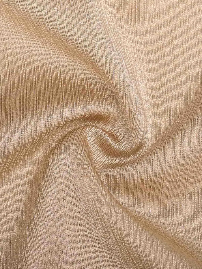 Popilush® Maxi Dress Fabric Texture - beige knit material.