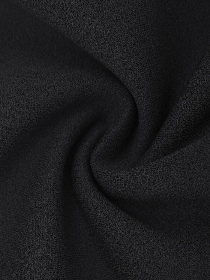 Black textured shapewear fabric for sculpting halter romper