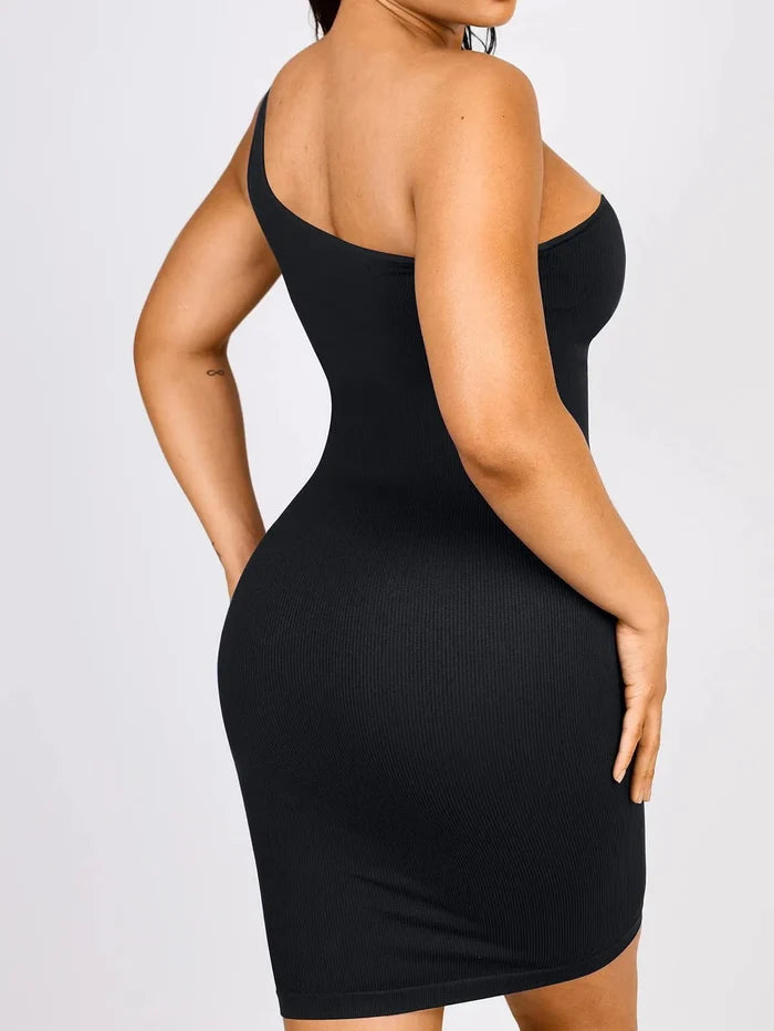 Popilush® Shapewear One Shoulder Bodycon Mini Dress