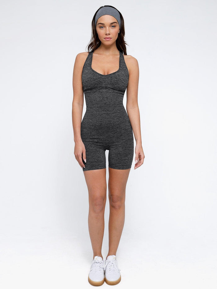 Seamless Sport Crossback Romper from Popilush®, a comfortable, stylish activewear choice