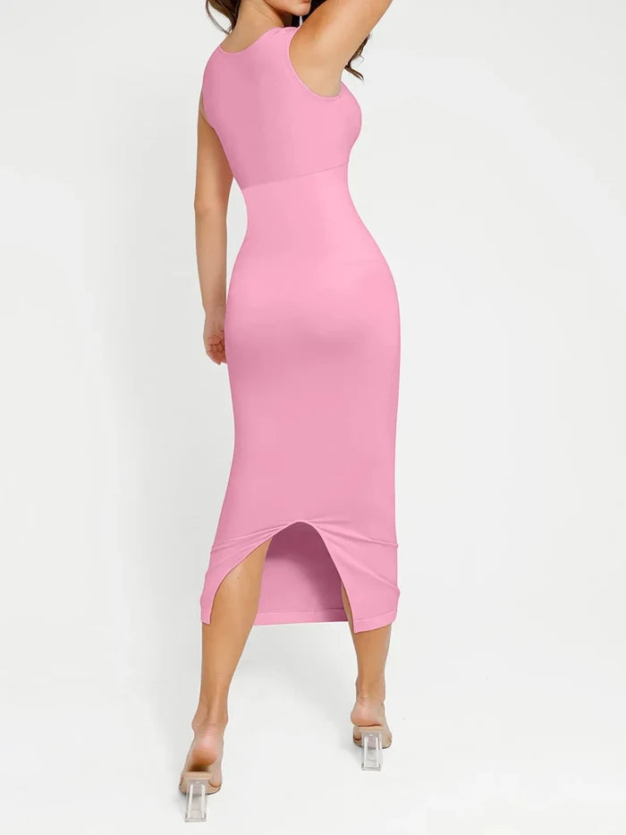 Popilush® Shapewear Sleeveless Square Neck Slimming Seamless Dress