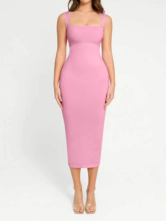 Popilush® Shapewear Sleeveless Square Neck Slimming Seamless Dress