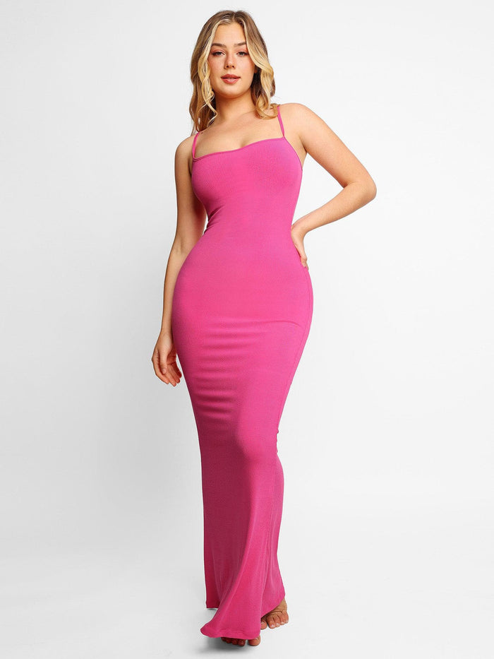 Popilush® Pink Modal Sculpting Dress - Shapewear Dress