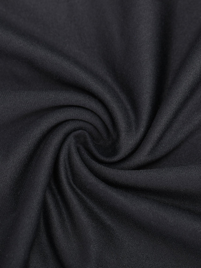 Black high-elastic double-layer fabric texture, used for shapewear jumpsuits.