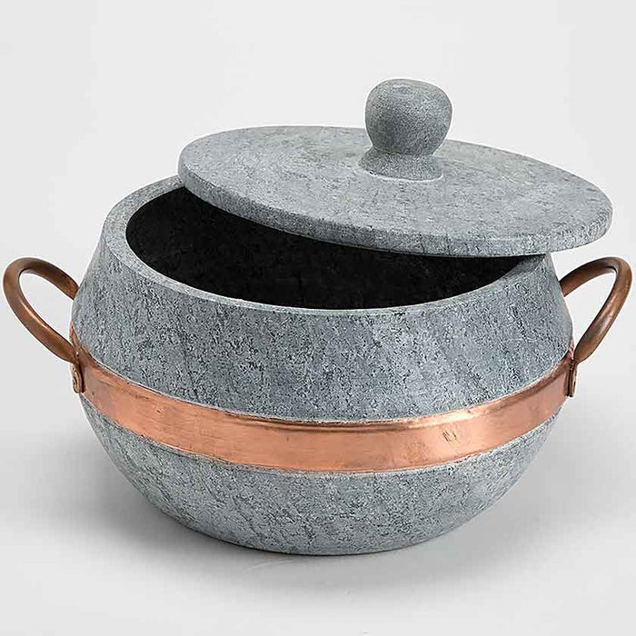 Soapstone and Copper Simmer Pot