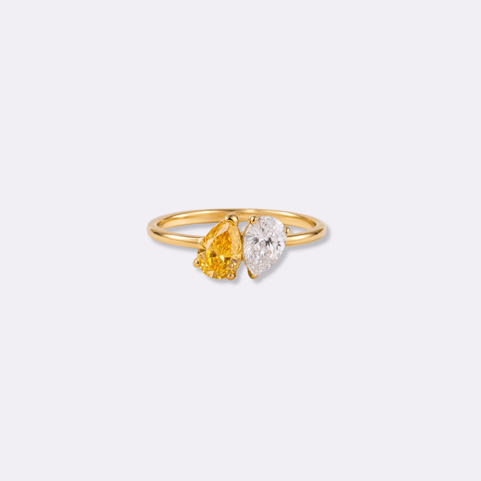 Solara Toi Et Moi Birthstone Ring - Ornaments Co - 18K Gold Plated