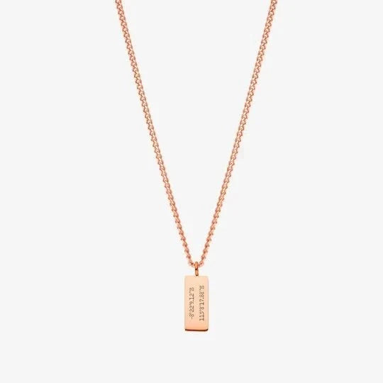 Solid Script Name Bar Necklace - Ornaments Co - Silver
