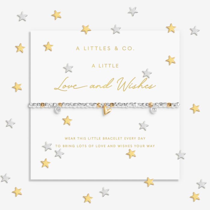 Sparkle Confetti A Little 'Love And Wishes' Bracelet In Silver And Gold-Tone Plating