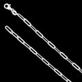 925 Sterling Silver 3.4mm Figaro Chain