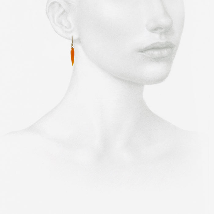 TED MUEHLING 14K & CARNELIAN RICE
