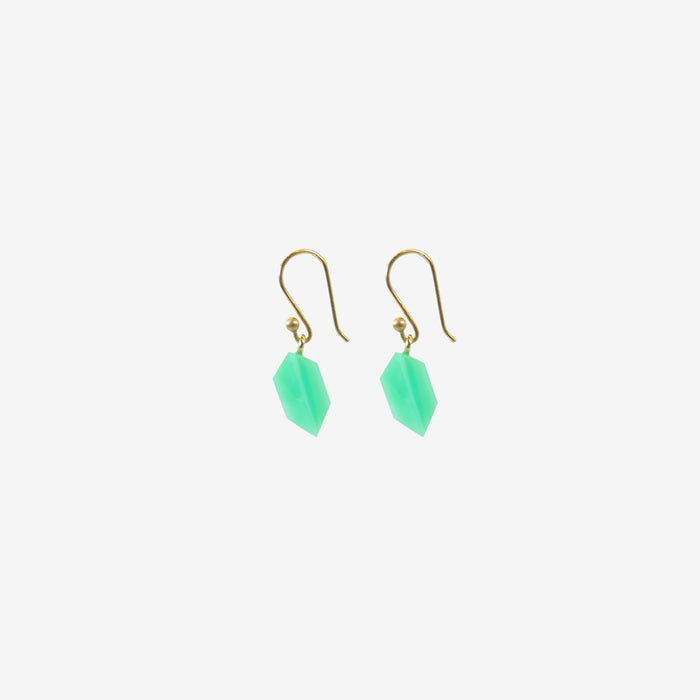 TED MUEHLING 14K & CHRYSOPRASE GEMS