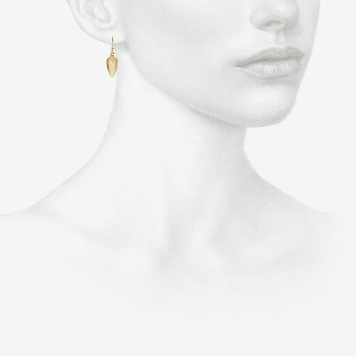 TED MUEHLING 14K & CITRINE GOTHIC DROPS