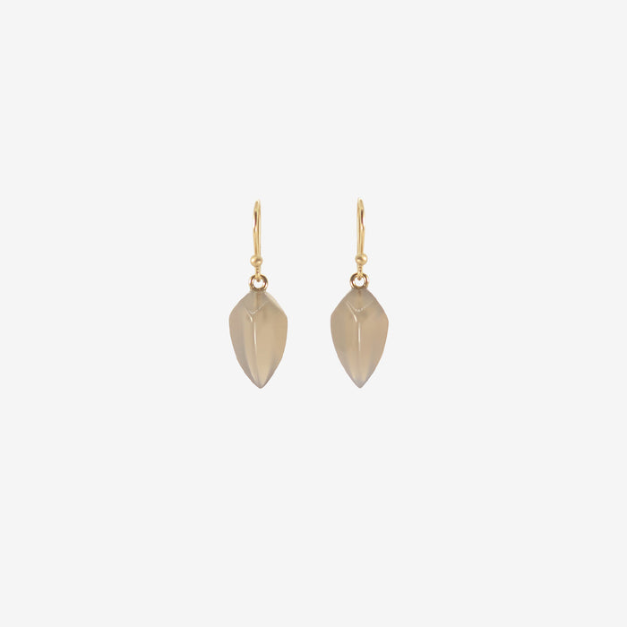 TED MUEHLING 14K & HOLLY BLUE AGATE GOTHIC DROPS