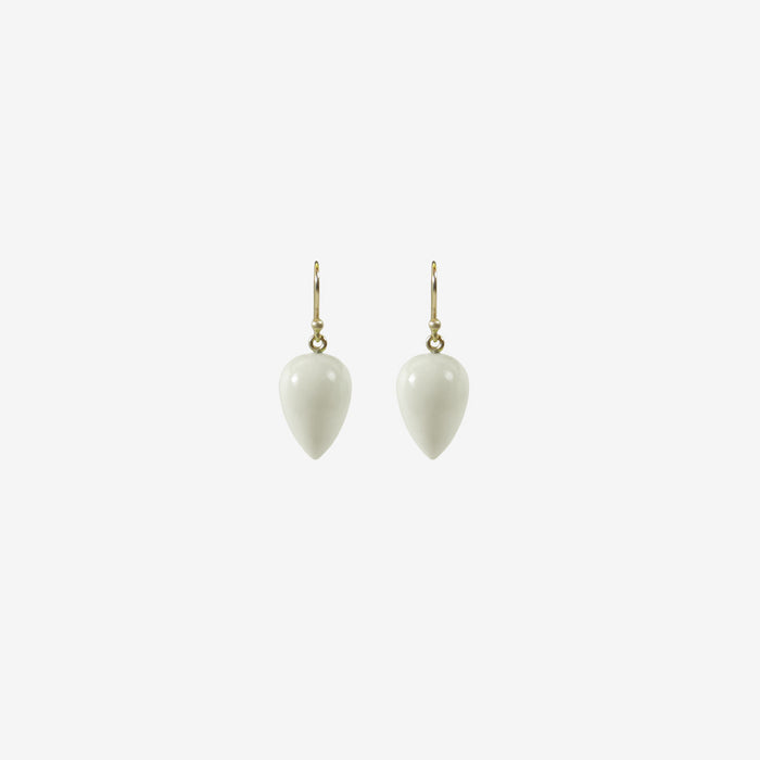 TED MUEHLING 14K & LEMON CHRYSOPRASE ACORNS