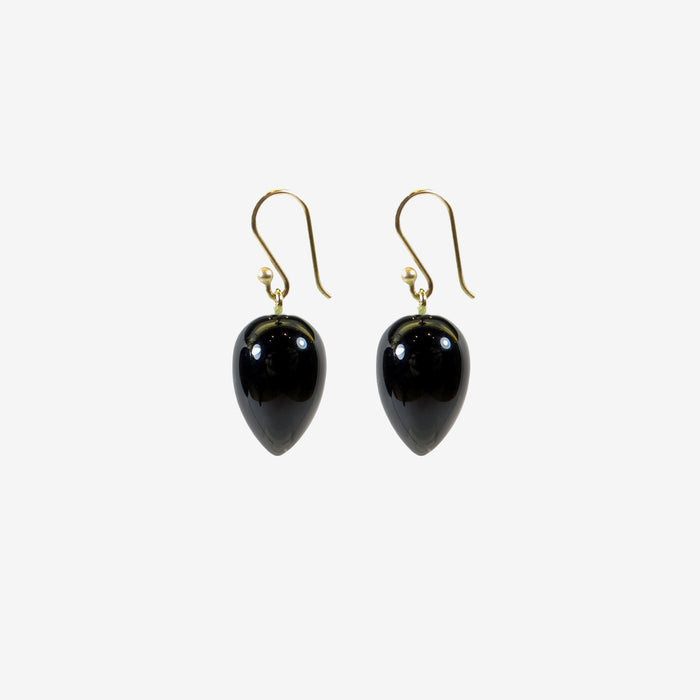 TED MUEHLING 14K & ONYX ACORNS