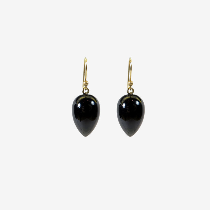 TED MUEHLING 14K & ONYX ACORNS