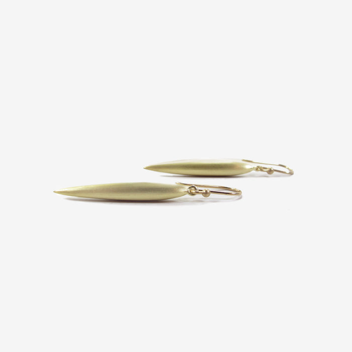 TED MUEHLING 18K GREEN GOLD PLATED LARGE RICE