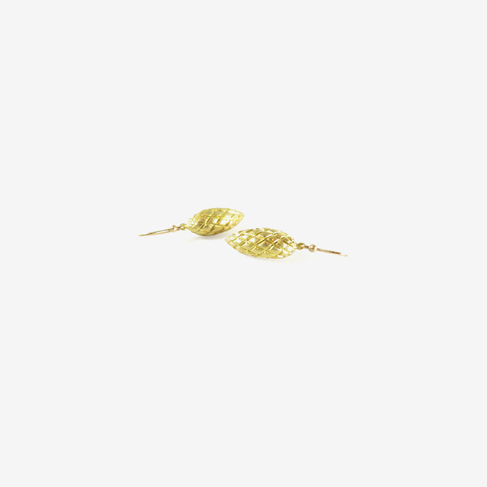 TED MUEHLING 18K GREEN GOLD PLATED PINECONES