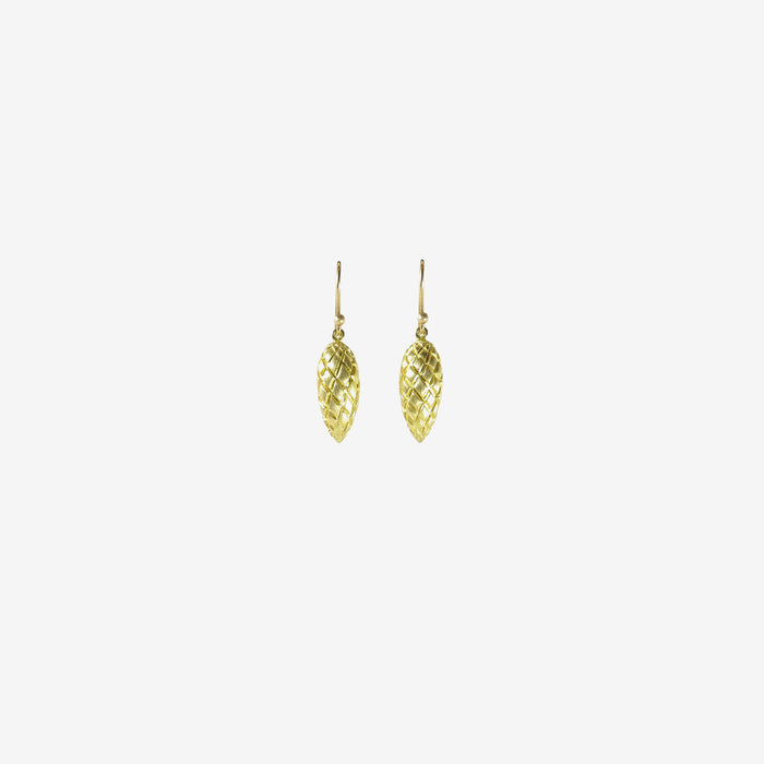 TED MUEHLING 18K GREEN GOLD PLATED PINECONES