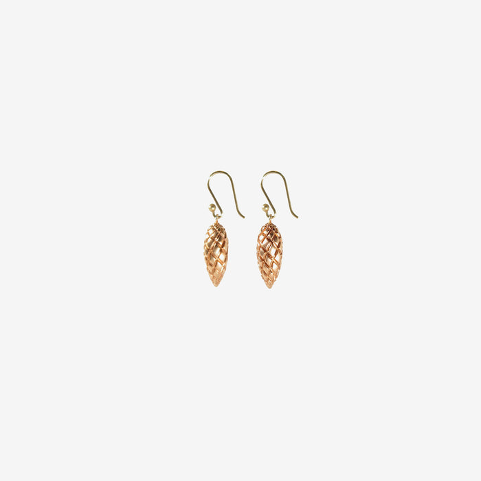 TED MUEHLING 18K PINK GOLD PLATED PINECONES