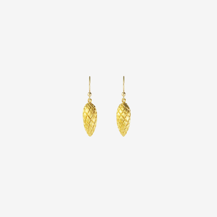 TED MUEHLING 24K YELLOW GOLD PLATED PINECONES