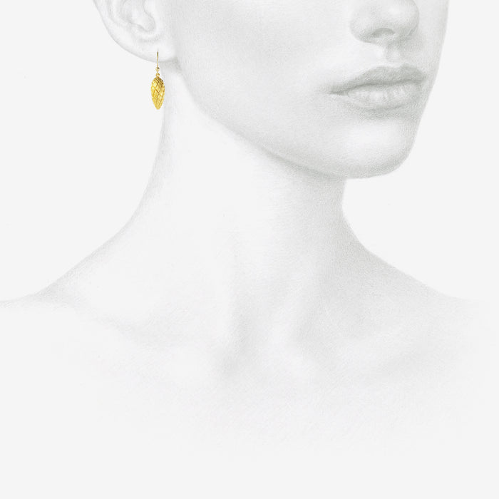 TED MUEHLING 24K YELLOW GOLD PLATED PINECONES