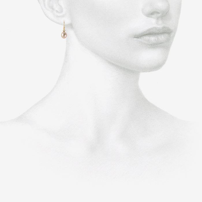 TED MUEHLING SMALL PINK PEARL EARRINGS