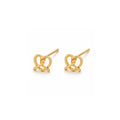 THE PRETZEL | Twisted Gold Stud Earrings – Minimalist Pretzel Knot Earrings | Ash Mollie Studio - ASH MOLLIE STUDIO