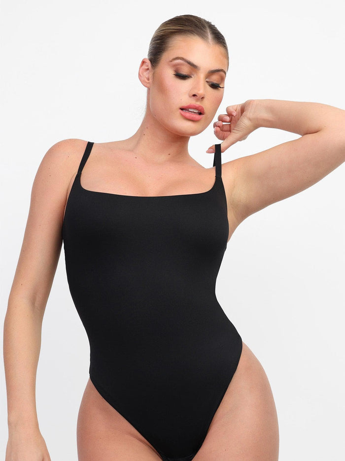 Black CloudSense Bodysuit from Popilush®, offering style and shaping.