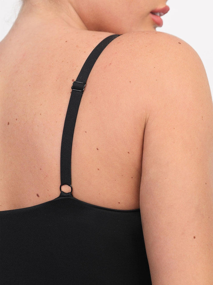 Popilush® high-quality shapewear bodysuit with adjustable strap detail for maximum comfort and style.