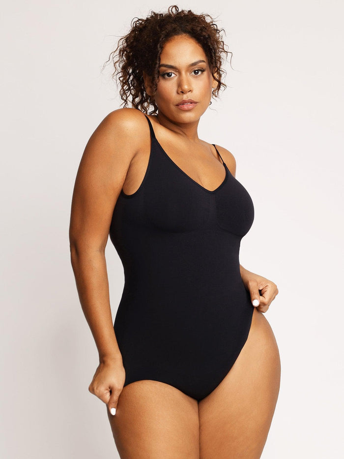 Black Popilush® Full Confidence Slimming Bodysuit, designed for comfortable shapewear.