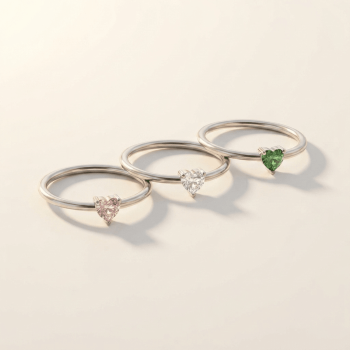 Timeless Heartstone Ring - Ornaments Co - 18K Gold Plated