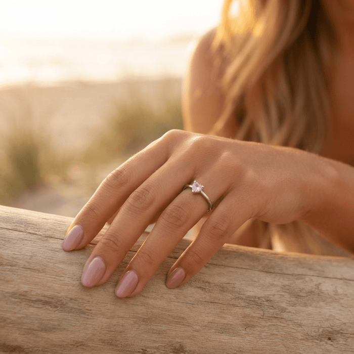 Timeless Heartstone Ring - Ornaments Co - 18K Gold Plated
