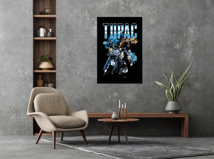 Tupac Motorcycle Poster