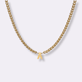 Men's Initial Cuban Link Necklace - Ornaments Co - 18K Gold Plated